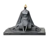 Sitting Woman In Robes Iii by Lynn Chadwick, 1987, bronze with black patina and polished bronze, sold Nov 2007