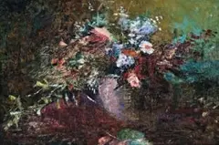Bowl Of Flowers by Frederick McCubbin, c.1908, oil on canvas, sold Nov 2007