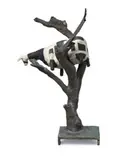 Cow Up A Tree by John Kelly, 1999, oil on bronze, sold Nov 2007