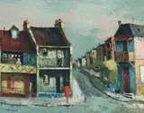 A Paddington Street by Sali Herman, 1959, oil on canvas, sold Nov 2007
