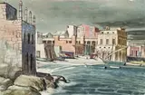 Casamicciola by Jeffrey Smart, 1949-50, watercolour and ink on paper, sold Nov 2007