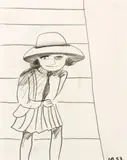 Smiling Schoolgirl by Charles Blackman, 1953, pencil on paper, offered Nov 2007
