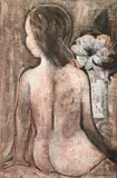 Girl With Flower by Charles Blackman, 1982, oil on paper on composition board, offered Nov 2007