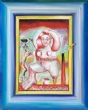 Naive Art by Juan Davila, 1990, oil on canvas, offered Nov 2007