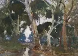 Gums In Twilight by Walter Withers, oil on board, offered Nov 2007
