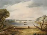 Vaucluse Bay, South Side Of Port Jackson, New South Wales by George Edwards Peacock, oil on board, sold Nov 2007