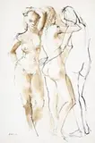 The Three Graces by Louis Kahan, ink and wash on paper, offered Nov 2007
