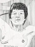 Pat by Richard Larter, 1975, ink and pencil on paper, sold Nov 2007