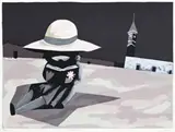 There Was (From The Schoolgirls Suite) by Charles Blackman, colour screenprint, sold Nov 2007
