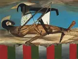 Greek Warrior by Sidney Nolan, c.1955-56, oil and enamel on composition board, sold Apr 2008