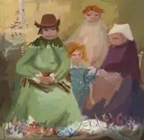 The Rich Miner’S Family by Sam Fullbrook, 1960, oil on canvas, sold Apr 2008