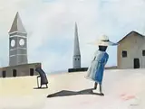 Hawthorn Schoolgirl by Charles Blackman, c.1953, oil on composition board, sold Apr 2008