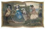 LADIES ON THE TERRACE c.1895 – by Charles Conder, c.1895 - 1900, watercolour on silk, sold Apr 2008
