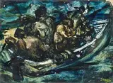 Fishermen by William Dobell, oil on composition board, sold Apr 2008