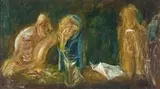 Study For ‘Beer, Fish And Chips’ by William Dobell, 1970, oil on composition board, sold Apr 2008