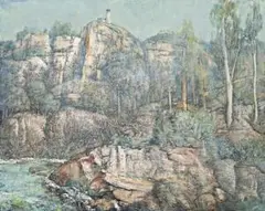 South Coast Facades by Lloyd Rees, 1966, oil on canvas, sold Apr 2008