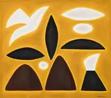 Yellow Landscape With White Bird by John Coburn, 2003, oil on canvas, sold Apr 2008