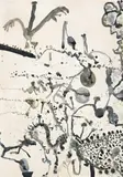 Birds Over The Desert by John Olsen, 1979, watercolour on paper, offered Apr 2008