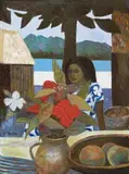 Island Girl by Ray Crooke, c.1976, oil on canvas on board, sold Apr 2008