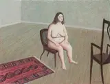 Nude On A Small Chair by John Brack, 1975, pastel on paper, sold Apr 2008