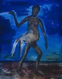 Leda And Swan by Sidney Nolan, c.1960, polyvinyl acetate on composition board, sold Apr 2008
