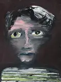 Nocturne (Self-Portrait) by Charles Blackman, 1951-1952, enamel on board, sold Apr 2008