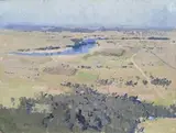 Study For Nepean River Landscape by Elioth Gruner, c.1922, oil on canvas on board, sold Apr 2008