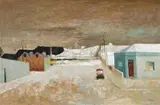 Mining Town by Sali Herman, 1969, oil on canvas, sold Apr 2008