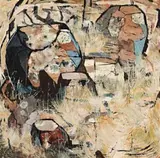Bush Landscape by Clifton Pugh, 1957, oil on canvas on board, sold Apr 2008