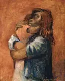 Aboriginal Mother And Child by Noel Counihan, 1962, oil on composition board, sold Apr 2008