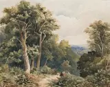 Picnic Near Lilydale by Louis Buvelot, 1876, watercolour on paper, offered Apr 2008