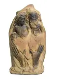 A Pedestal Stone Of William Ricketts, Aboriginal Elder And Family Group by William Ricketts, terracotta, sold Apr 2008
