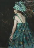 Fancy Dress by Dora Wilson, 1924, pastel on paper on card, sold Apr 2008