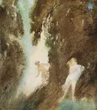 The Glade by Norman Lindsay, c.1917, watercolour on paper, offered Apr 2008