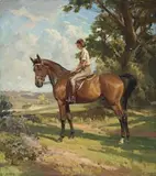 The Young Equestrian by Harold Septimus Power, oil on canvas on board, sold Apr 2008