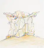 Untitled by Robert Klippel, 1977, coloured pencil on paper, sold Apr 2008