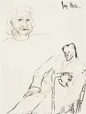 Figure Studies by Joy Hester, c.1943-45, ink on paper, offered Apr 2008