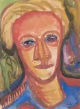 Christine Cheney by Danila Vassilieff, 1956, watercolour and gouache on paper, sold Apr 2008