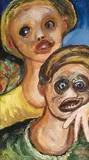 Two Women by Danila Vassilieff, 1950, oil on canvas, offered Apr 2008