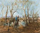 The Travelling Mob by Hugh Sawrey, oil on canvas, sold Apr 2008