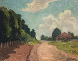 Country Road by Roland Wakelin, 1952, oil on canvas board, offered Apr 2008