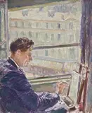 Portrait Of John Young In Paris by Roland Wakelin, c.1924, oil on canvas on composition board, offered Apr 2008