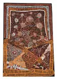 My Country (Homeland) Bush Tucker Story by Timmy Payungka Tjapangati, 1972, synthetic polymer powder paint and PVA on composition board, offered Mar 2009