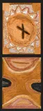 (i) WARDAL, 2003 (ii) UNTITLED by Mick Jawalji Jangala, 2003, natural earth pigments on board, sold Mar 2009