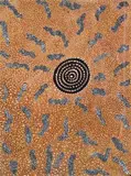 Untitled by Tim Leura Tjapaltjarri, 1974, synthetic polymer paint on board, sold Mar 2009