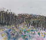 Yellow Gorse, Yan Yean by Fred Williams, 1972, oil on canvas, sold Nov 2011