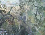 Forest And Turquoise Sea by William Robinson, 2007, oil on linen, offered Nov 2011