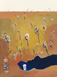 Waterpond In A Landscape by Fred Williams, 1966, gouache on paper, sold Nov 2011