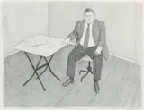 Portrait Of Fred Williams by John Brack, 1979, conté on paper, sold Nov 2011