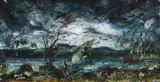 Storm Over Wangi by William Dobell, 1948, oil on composition board, offered Nov 2011